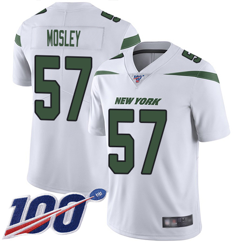 New York Jets Limited White Youth C.J. Mosley Road Jersey NFL Football #57 100th Season Vapor Untouchable->youth nfl jersey->Youth Jersey